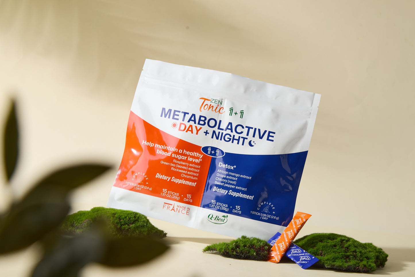 Zen&Tonic Metabolactive | 2-in-1 Detox | Body Shape  | Made in France | Metabolism & Digestive Support Sachets