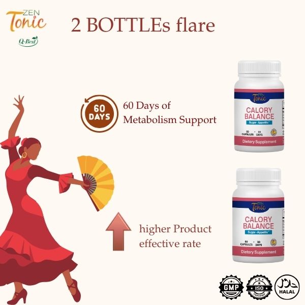 Zen & Tonic Calory Balance Plant-based capsules designed to support metabolism, sugar balance, and daily energy.