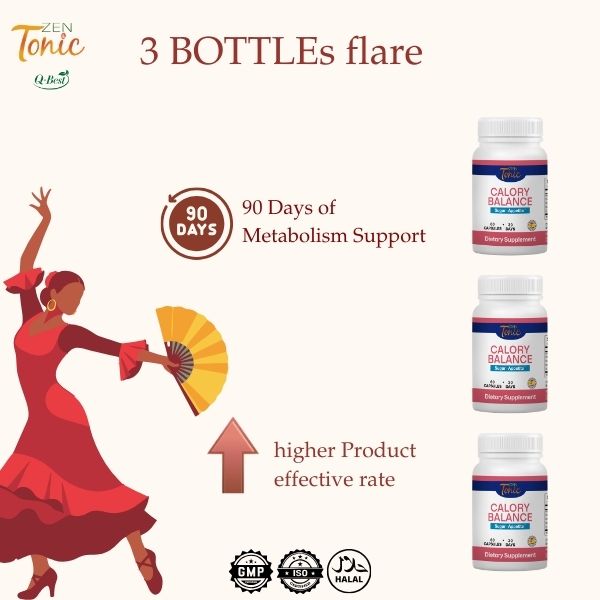 Zen & Tonic Calory Balance Plant-based capsules designed to support metabolism, sugar balance, and daily energy.