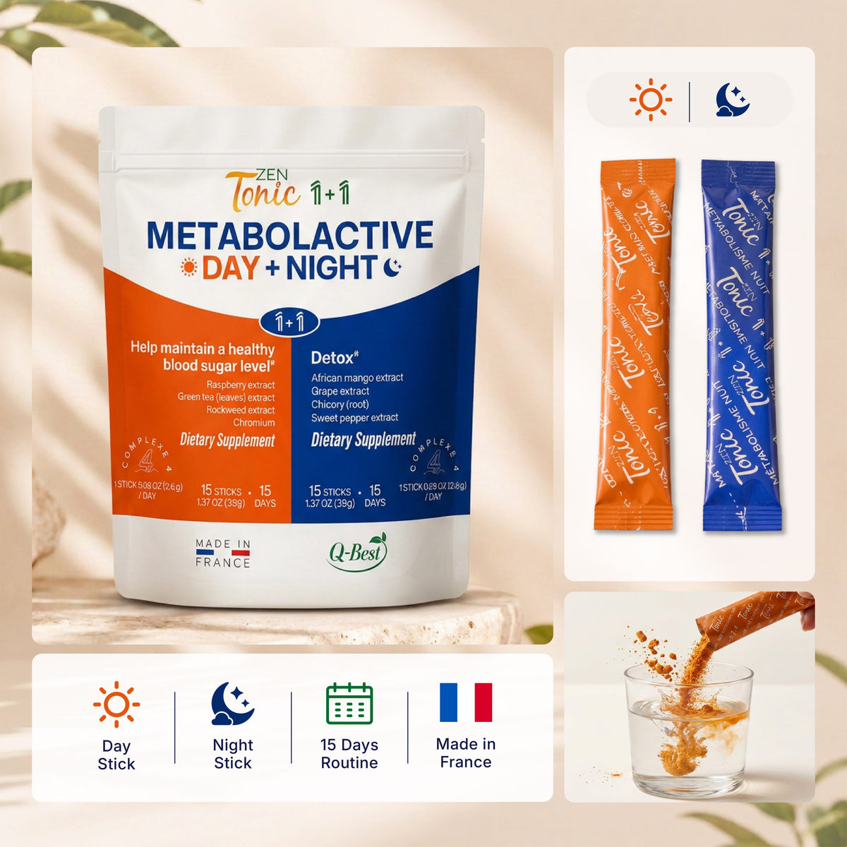 Metabolactive Day + Night | 2-in-1 Metabolism & Detox Sachets