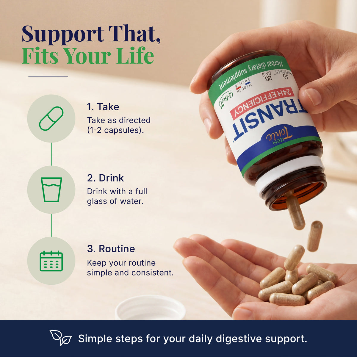 Transit 24H Efficiency | Digestive, Detox & Bloating Support