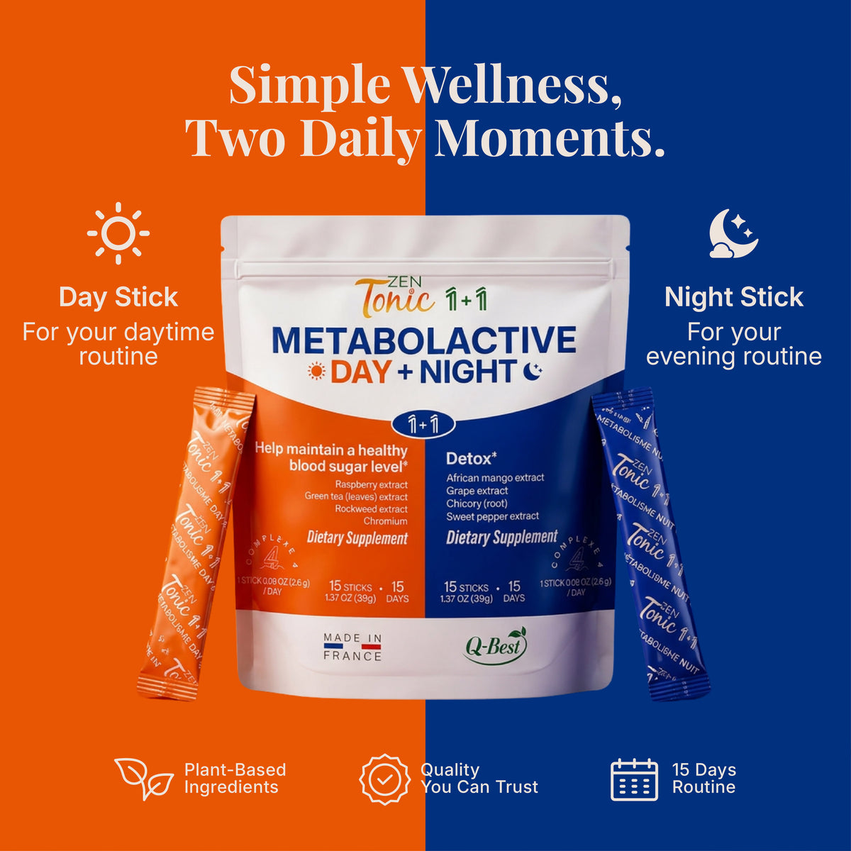 Metabolactive Day + Night | 2-in-1 Metabolism & Detox Sachets