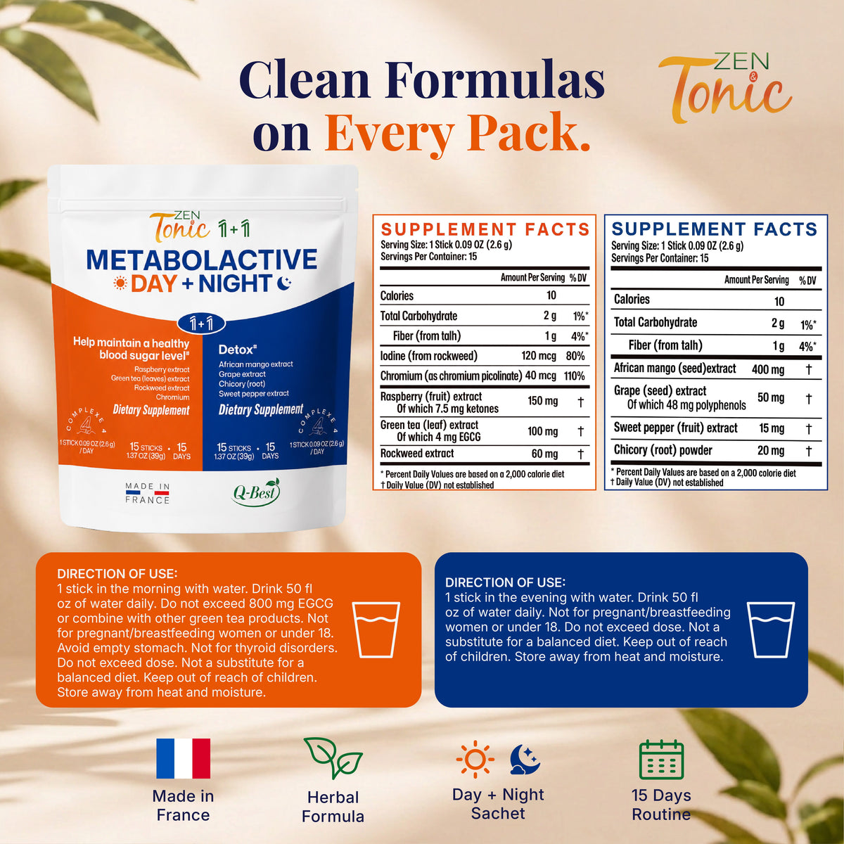 Metabolactive Day + Night | 2-in-1 Metabolism & Detox Sachets