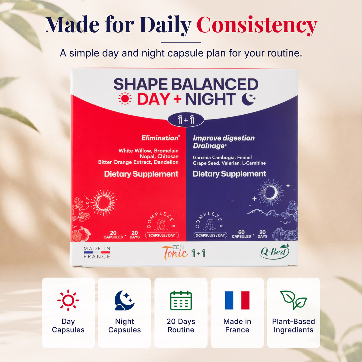 Shape Balanced Day + Night | Appetite Control & Detox Support